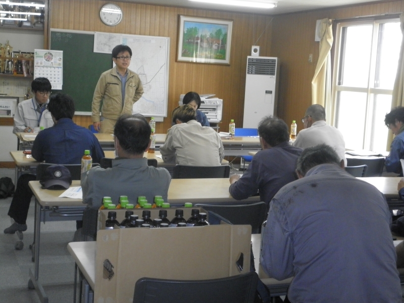 写真1 小麦の防除に関する説明
