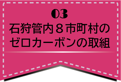 いしかり地域ゼロカーボン推進室/03_石狩管内8市町村のゼロカーボンの取組
