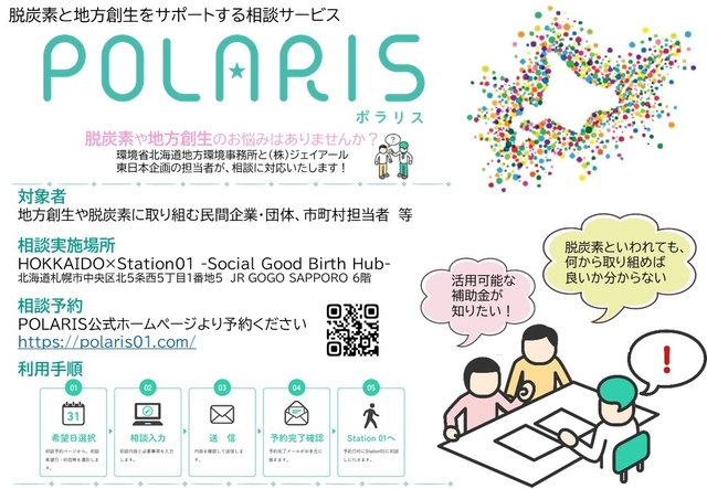 環境省北海道地方環境事務所×jeki／POLARIS［ポラリス］脱炭素と地方創生差をサポートする相談サービス（外部リンク）