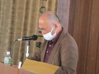 写真1 越後浩志氏による講演